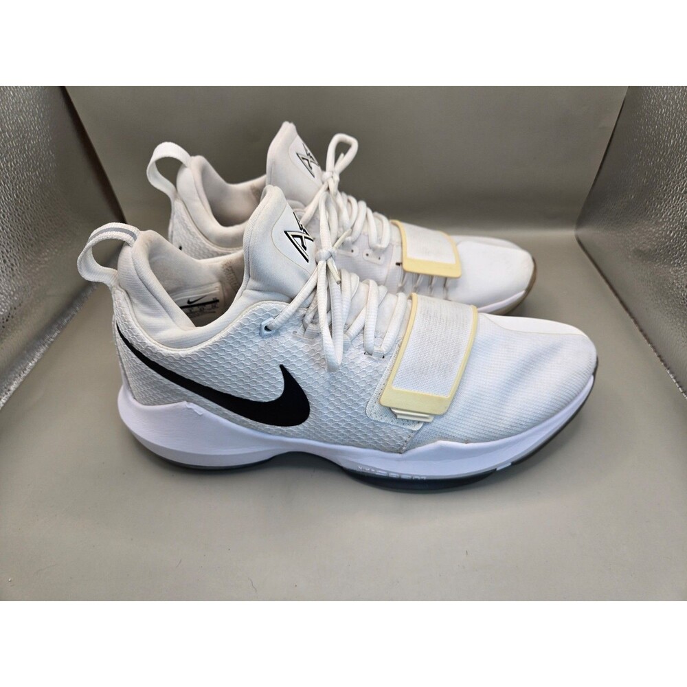 Nike PG 1 Chrome Basketball Shoes Men's 10 White Athletic Court Workout Sneakers